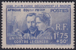 F-EX49900 AFRIQUE EQUATORIALE FRANCAISE MH 1938 CANCER PEDRO & MARIE CURIE.  - Nobel Prize Laureates