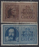 Italy 1945  Rohrpostmarken (*) MM  Mi.721-722 - Mint/hinged