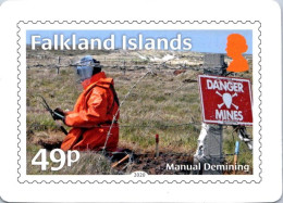 21-4-2024 (2 Z 36) Antarctic Stamp Reproduction (on Mini-calender) X 2 (different) - Sellos (representaciones)