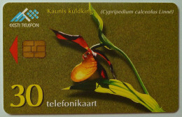 Estonia - Chip - Sample - Without Control Number - 30 Units - Kaunis Kuldking - Lady's Slipper Orchid - 1998 - Estland