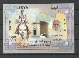 2016 - Libya- Libye- Martyr's Day - Omar Mokhtar- Minisheet MNH** - Libië