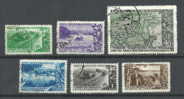 RUSSLAND RUSSIA 1949 Michel 1385 - 1390 O Wald- Und Feldschutz - Gebraucht