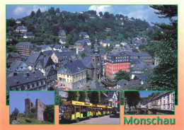 73972234 Monschau Panorama Ruine Bus Ortspartie - Monschau