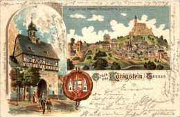 Gruss Aus Königstein - Litho - Koenigstein