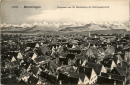 Memmingen, Panorama Vom St. Martinsturm Mit Gebirgspanorama - Memmingen