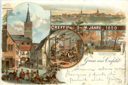 Gruss Aus Crefeld - Litho - Krefeld