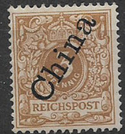 GERMANIA REICH  UFFICI IN CINA  1897-1900  FRANCOBOLLI DELLA GERMANIA SOPRASTAMPATO  YVERT. 1A  MLH  VFVF - China (kantoren)