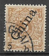 GERMANIA REICH UFFICI IN CINA 1897-1900 FRANCOBOLLI DELLA GERMANIA SOPRASTAMPATO YVERT. 1A  UASTO VF - Cina (uffici)