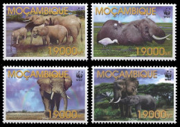 (090) Mocambique / Mozambique  WWF / Fauna / Animals / Elephants ** / Mnh  Michel 2393-96 - Mosambik