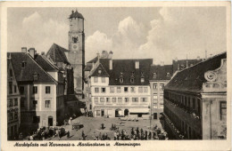 Bayern/Memmingen - Marktplatz Mit Harmonie Und Martinsturm - Memmingen