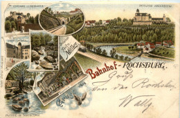 Gruss Vom Bahnhof Rochsburg An Der Mulde - Litho - Lunzenau