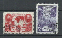 RUSSLAND RUSSIA 1950 Michel 1513 - 1514 Entdeckung D. Antarktis O - Gebruikt