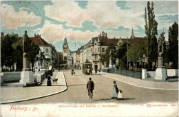 Ba-Wü/Freiburg I.Br. - Kaiserstrasse Mit Brücke Und Martinstor - Freiburg I. Br.