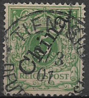 GERMANIA REICH UFFICI IN CINA 1897-1900 FRANCOBOLLI DELLA GERMANIA SOPRASTAMPATO YVERT. 2A  USATO VF - Deutsche Post In China