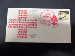 21-4-2024 (2 Z 39) Australia FDC Cover - 1982 - Blood Donors (red Cover) (Red Cross) - Premiers Jours (FDC)