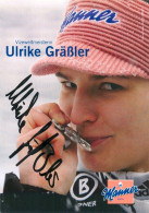 Autogramm AK Manner Skispringerin Ulrike Gräßler Lok Eilenburg VSC Klingenthal Im Vogtland Olympia DSV FIS Nordsachsen - Autografi