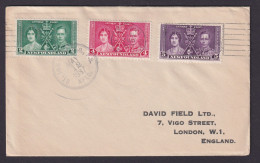 Neufundland Brief Krönung King Georg Britsche Kolonien FDC London Großbritannien - Cartas & Documentos