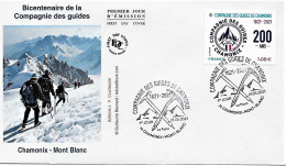 CHAMONIX - N° 5490 - FDC - 200 Ans De La Compagnie Des Guides Du 21.05.2021- Verso Sans Texte - 2020-…