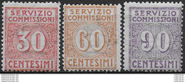 1913 Italia Servizio Commissioni 3v. Mc MNH Sassone N. 1/3 - Andere & Zonder Classificatie