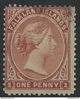 1878 FALKLAND - SG N. 1 1p. Claret USED - Other & Unclassified