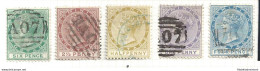 1877-79 DOMINICA - SG N° 4/8   5 Valori   USED - Altri & Non Classificati