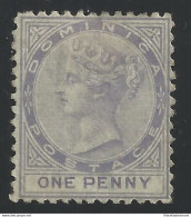 1874 DOMINICA - SG N° 1  1p. Lilac (*) - Andere & Zonder Classificatie