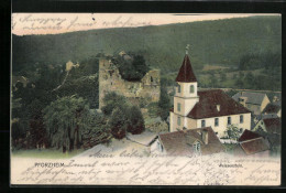 AK Pforzheim, Weissenstein Mit Kirche Und Ruine  - Pforzheim