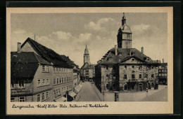 AK Langensalza,  Platz, Rathaus Mit Marktkirche  - Bad Langensalza