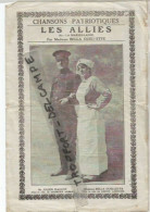 PG / VINTAGE ))) PARTITION Ancienne CHANSON PATRIOTIQUE  LES ALLIES Air LA MASEILLAISE - Spartiti