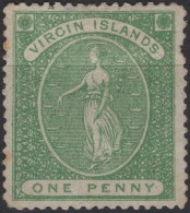 British Virgin Islands - Definitive - 1 P - St.Ursula - Mi 1A - 1868 - British Virgin Islands