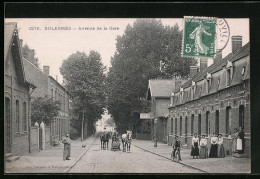 CPA Solesmes, Avenue De La Gare  - Solesmes