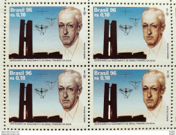 C 1992 Brazil Stamp Centenary Of Israel Pinheiro Brasilia 1996 Block Of 4 - Ungebraucht