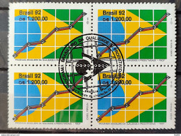 C 1824 Brazil Stamp Quality And Productivity Program 1992 Block Of 4 CBC Brasilia - Unused Stamps