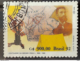 C 1823 Brazil Stamp 100 Years Mission Mission Search Science 1992 Circulated 1 - Usati