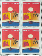 C 1821 Brazil Stamp Book Day Literature Graciliano Ramos 1992 Block Of 4 - Unused Stamps