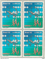 C 1819 Brazil Stamp Sarah Kubitschek Hospital Saude 1992 Block Of 4 - Unused Stamps