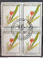 C 1806 Brazil Stamp Conference Environment Mata Atlantica Margaret Mee Canistrum 1992 Block Of 4 CBC RJ - Unused Stamps