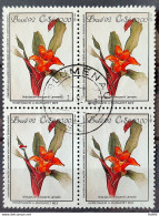 C 1805 Brazil Stamp Conference Environment Mata Atlantica Margaret Mee Nidularium 1992 Block Of 4 Circulated 5 Blumenau - Usati