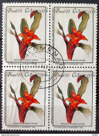 C 1805 Brazil Stamp Conference Environment Mata Atlantica Margaret Mee Nidularium 1992 Block Of 4 Circulated 4 Blumenau - Oblitérés