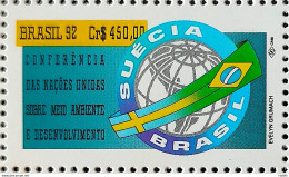 C 1798 Brazil Stamp Conference Eco 92 Rio De Janeiro Sweden Flag Environment 1992 - Unused Stamps