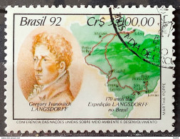 C 1797 Brazil Stamp Expedition Longsdorff Environment Map 1992 Circulated 4 - Gebraucht