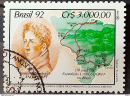 C 1797 Brazil Stamp Expedition Longsdorff Environment Map 1992 Circulated 2 - Usati