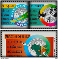 C 1798 Brazil Stamp Conference Eco 92 Rio De Janeiro Sweden Flag Environment 1992 Complete Series - Ongebruikt