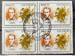 C 1794 Brazil Stamp Expedition Longsdorff Environment Florence Flora 1992 Block Of 4 CBC RJ - Ongebruikt