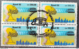 C 1790 Brazil Stamp Phone Telephone Communication System 1992 Block Of 4 CBC Brasilia 1 - Ongebruikt