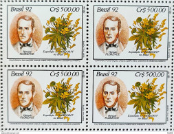 C 1794 Brazil Stamp Expedition Longsdorff Environment Florence Flora 1992 Block Of 4 - Ongebruikt