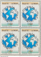 C 1786 Brazil Stamp Olympics Of Barcelona Spain Sport Map 1992 Block Of 4 - Ongebruikt