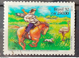 C 1780 Brazil Stamp Arbrafex Argentina Custom Gauchos Horse 1992 Circulated 9 - Usati