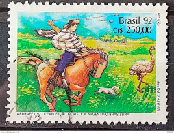 C 1780 Brazil Stamp Arbrafex Argentina Custom Gauchos Horse 1992 Circulated 6 - Usati