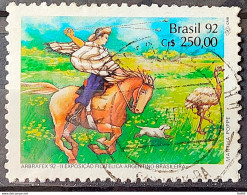 C 1780 Brazil Stamp Arbrafex Argentina Custom Gauchos Horse 1992 Circulated 5 - Gebruikt